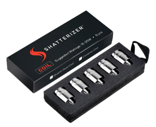 SHATTERIZER QDC QUARTZ DUAL COILS 5 PACKS